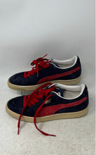 Load image into Gallery viewer, Puma Mens Suede Classic 352634-44 Blue Red Lace-Up Low Top Sneakers Shoes Size 7
