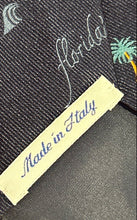 Load image into Gallery viewer, Gaggioli Zoagli Mens Blue Palm Tree And Wave Print Adjustable Designer Tie
