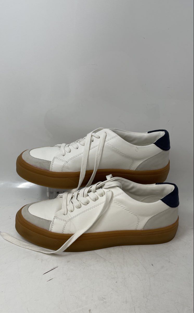 Abound Mens Mr Felix White Blue Leather Lace-Up Sneakers Shoes Size 8 M