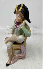 Load image into Gallery viewer, Ceramic Home Decor Men Prince Seated Chair Hand Gesture Collectible Figurine
