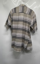 Load image into Gallery viewer, Surjani Mens Multicolor Striped Short Sleeve Button-Up Shirt Size Medium

