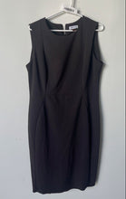 Load image into Gallery viewer, Calvin Klein Womens Black Sleeveless Knee Length Back Zip Sheath Dress Size 14
