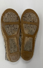 Load image into Gallery viewer, Authentic Tory Burch Womens Black Cream Slip-On Espadrille Flats Size 8M Stained
