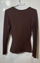 Load image into Gallery viewer, Promod Womens Brown Long Sleeve Stretch Crew Neck Pullover T-Shirt Size 17
