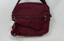 Load image into Gallery viewer, Kipling Womens Keefe Burgundy Adjustable Strap Charm Shoulder Crossbody Bag
