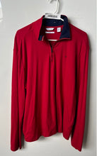 Load image into Gallery viewer, Calvin Klein Mens Red Quarter Zip Liquid Touch Pullover Sweater Size L
