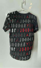 Load image into Gallery viewer, Jordan Boys Multicolor Logo Print Short Sleeve Crewneck Pullover T-Shirt Size L
