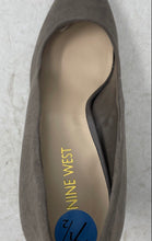 Load image into Gallery viewer, Nine West Womens Gray Suede Pointed Toe Slip-On Block Pump Heels Size 7.5
