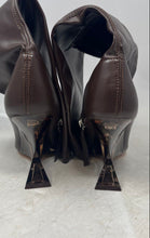 Load image into Gallery viewer, Fashion Nova Womens Brown Leather Pointed Toe Block Heel Booties Size 8.5

