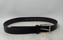 Load image into Gallery viewer, Fossil Mens Brown Golden Tone Buckle Leather Adjustable Dress Belt Size 95/38

