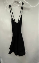Load image into Gallery viewer, Luna Tu Womens Black V-Neck Spaghetti Straps Smocked Back Mini Dress Size L
