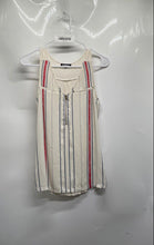 Load image into Gallery viewer, Express Womens White Red Striped V-Neck Sleeveless Tank Top Size Small
