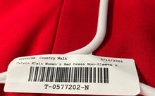 Load image into Gallery viewer, Calvin Klein Womens Red Sleeveless Round Neck Back Zip Sheath Dress Size 10
