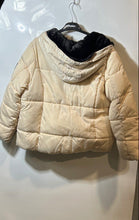 Load image into Gallery viewer, Bebe Sport Womens Beige Long Sleeve Full-Zip Hooded Puffer Jacket Size XL/TG
