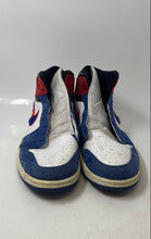 Load image into Gallery viewer, Nike Mens Air Jordan 1 Mid SE White Blue Red Mid Top Sneaker Shoes Size 13
