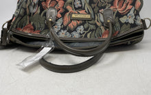 Load image into Gallery viewer, Jordache Womens Multicolor Floral Zipper Double Rolled Top Handles Tote Bag
