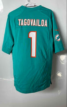 Load image into Gallery viewer, Nike Mens Aqua Miami Dolphins Tua Tagovailoa #1 NFL Jersey Size Small
