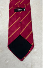 Load image into Gallery viewer, Hugo Boss Mens Pink Yellow Striped Silk Adjustable Long Formal Designer Tie
