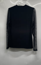 Load image into Gallery viewer, DKNY Womens Black Long Sleeve Crew Neck Pullover Blouse Top Size Large
