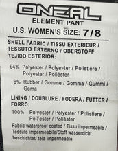 Load image into Gallery viewer, O'Neal Womens Black Pink Yellow Element Motorcycle Pants Size 7/8 Some Stains

