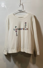 Load image into Gallery viewer, Karl Lagerfeld Womens White Long Sleeve Round Neck Pullover Sweater Size XL
