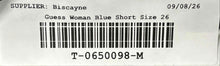 Load image into Gallery viewer, Guess Womens Blue Light-Wash Distressed Denim Raw Hem Cut-Off Shorts Size 26

