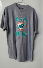 Load image into Gallery viewer, Team Apparel Mens Gray Heather Miami Dolphins Pullover NFL T-Shirt Size XL
