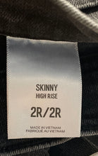 Load image into Gallery viewer, Express Womens Black Button Front Belt Loops High-Rise Skinny Jeans Size 2R
