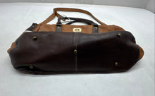 Load image into Gallery viewer, La Martina Womens Dark Brown Two Tone Double Handle Zipper Shoulder Bag
