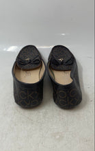 Load image into Gallery viewer, Calvin Klein Womens Linca Brown Monogram Slip-On Bow Loafer Shoes Size 8
