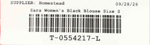 Load image into Gallery viewer, Zara Womens Black Cap Sleeve V-Neck Ruched Front Pullover Blouse Top Size S
