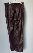 Load image into Gallery viewer, Gap Womens Brown Faux Leather High Rise Vintage Slim Trouser Pants Size 4/27R
