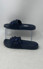 Load image into Gallery viewer, Michael Kors Womens Navy Blue Gilmore Jeweled Slip-On Slide Sandals Size 8M
