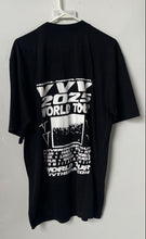 Load image into Gallery viewer, VVV The Brand Unisex Black Cotton 2025 World Tour Oversized Graphic T-Shirt Sz S
