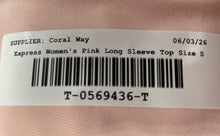 Load image into Gallery viewer, Express Womens Pink Ruffle Cold Shoulder Long Sleeve Blouse Top Size S
