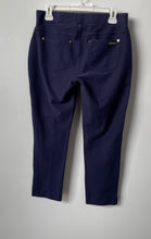 Load image into Gallery viewer, Michael Kors Womens Blue Flat Front Regular Fit Pull-On Ankle Pants Size M

