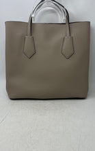 Load image into Gallery viewer, DKNY Womens Brown Leather Inner Pockets Charm Double Handle Tote Handbag
