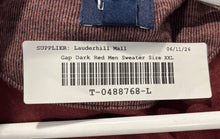 Load image into Gallery viewer, Gap Mens Dark Red Knitted Mock Neck Half Zip Pullover Sweater Size XXL
