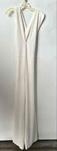 Load image into Gallery viewer, Lulus Womens White V-Neck Criss-Cross Back Wide-Leg One-Piece Jumpsuit Size XL
