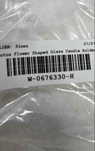 Load image into Gallery viewer, Rhinestone Filled Stem Lotus Flower Shaped Glass Decorative Candle Holder
