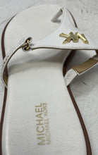 Load image into Gallery viewer, Michael Kors Womens Daniella White Leather Open Toe Flat Thong Sandals Size 8.5M
