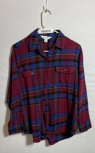 Load image into Gallery viewer, Old Navy Womens Multicolor Plaid The Boyfriend Button-Up Shirt Size Small
