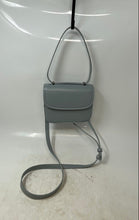 Load image into Gallery viewer, Zara Womens Light Blue Leather Adjustable Strap Flap Over Lined Crossbody Bag
