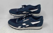 Load image into Gallery viewer, Reebok Mens Classic Nylon FV1595 Blue Lace-Up Low Top Tennis Shoes Size 10.5

