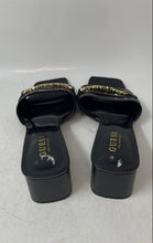 Load image into Gallery viewer, Guess Womens Black Faux Leather Open Toe Slip-On Block Mule Heels Size 8.5M
