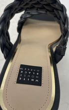 Load image into Gallery viewer, White House Black Market Womens Rebecca Black Braided Strap Wedge Sandals Sz 10M
