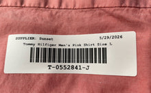 Load image into Gallery viewer, Tommy Hilfiger Mens Pink Cotton Long Sleeve Spread Collar Dress Shirt Size L
