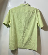 Load image into Gallery viewer, Banana Republic Mens Green Short Sleeve Stretch Collared Button-Up Shirt Size M
