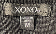 Load image into Gallery viewer, XOXO Womens Black 3/4 Sleeve Knitted Midi Sweater Dress Size Medium
