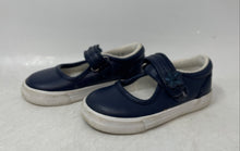 Load image into Gallery viewer, Keds Kids Ella White Blue Leather Hook &amp; Loop Mary Jane Sneaker Shoes Size 5.5M
